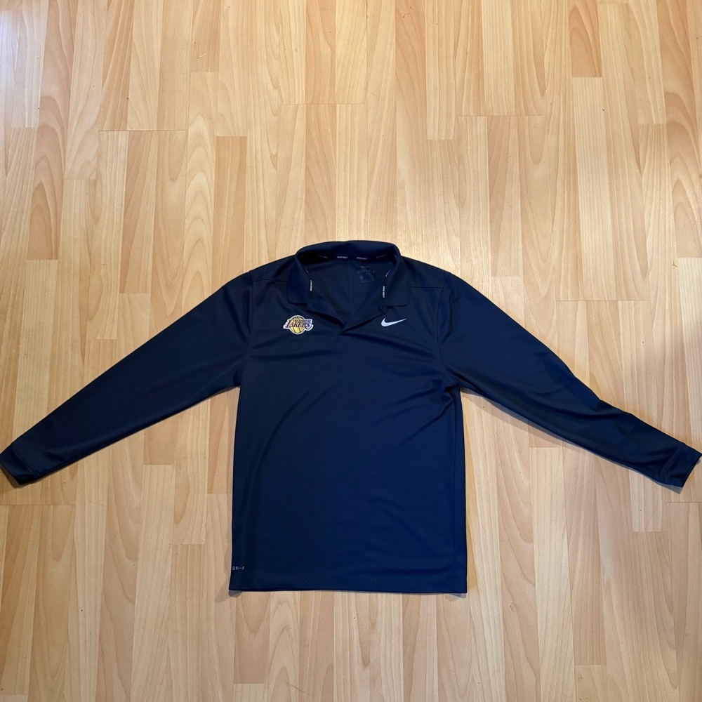 Navy Nike Dri-Fit Los Angeles Lakers Golf Polo